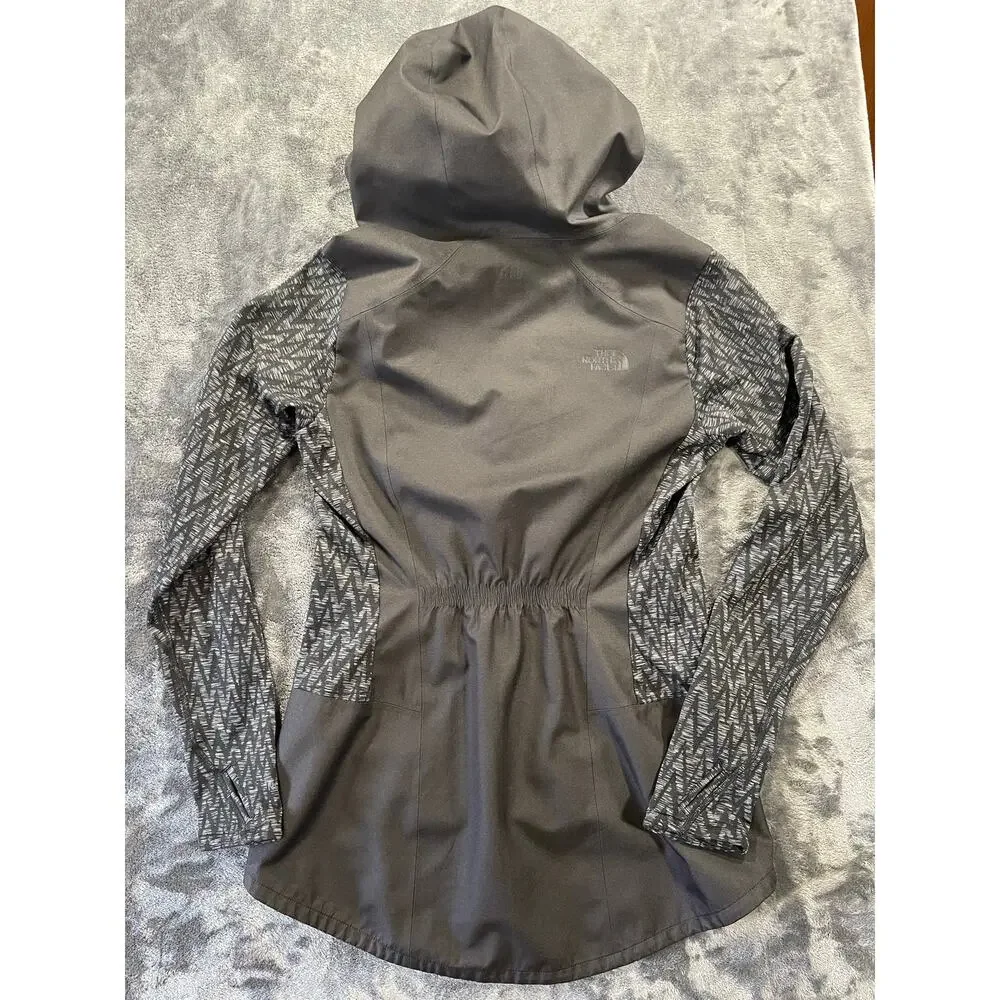 The North Face Printed Sleeve Hooded Running Athletic Jacket Women S